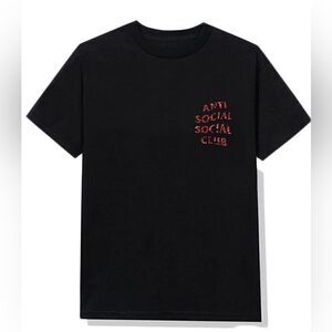 Anti Social Social Club WildLife Black & Red Short Sleeve Tee Shirt